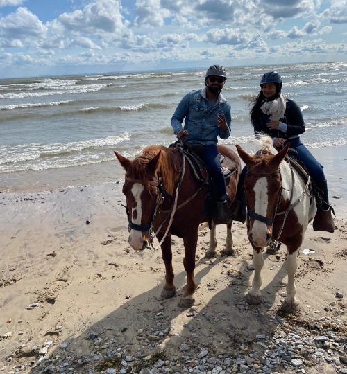 Fall Horseback Riding for Couples